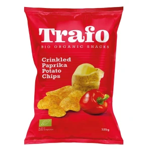 CHIPSY ZIEMNIACZANE KARBOWANE PAPRYKOWE BIO 125 g - TRAFO