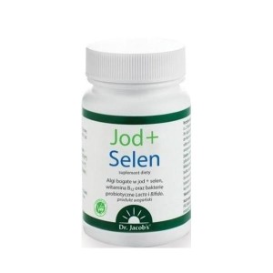 Jod + Selen 90 kaps. wspiera pracę tarczycy - Dr. Jacob's.