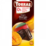CZEKOLADA GORZKA Z MANGO BEZ CUKRU 75G TORRAS