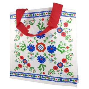 TORBA Z PP MINI FOLKLOR BIAŁY MOTYW