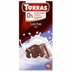 CZEKOLADA MLECZNA BEZ CUKRU 75 G. - TORRAS
