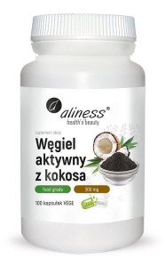 WĘGIEL AKTYWNY Z KOKOSA 100 VEGE KAPS. - ALINESS