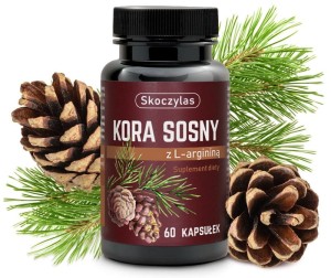 KORA SOSNY Z ARGININĄ 60 KAPS. - SKOCZYLAS