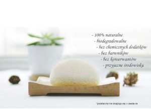 GĄBKA KONJAC DO TWARZY KLASYCZNA - PURE 6,3 - 8 CM ŚREDNICY . - BEBEVISA