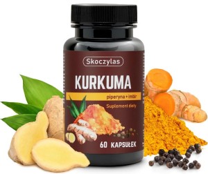 KURKUMA, PIPERYNA, IMBIR,  RESWERATROL I KWERCETYNA 60 KAPS. - SKOCZYLAS