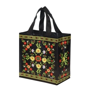 TORBA Z PP MINI FOLKLOR CZARNY MOTYW