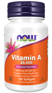 WITAMINA A 25000 IU 100 KAPS. - NOW FOODS