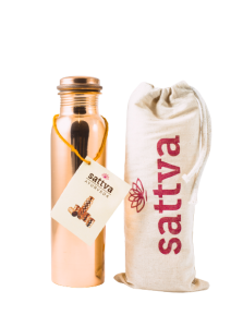 BUTELKA MIEDZIANA GŁADKA  650 ML. - SATTVA