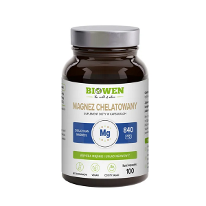 MAGNEZ CHELATOWANY - DIGLICYNIAN 100 KAPS. - BIOWEN