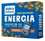 Mini batoniki ENERGIA migdał + magnez, guarana, kofeina (6SZT) 102 G. - KUBARA