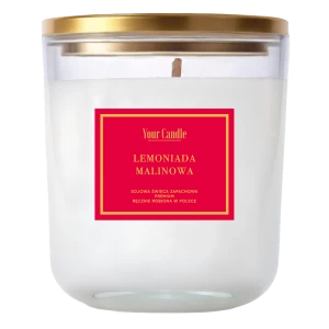ŚWIECA SOJOWA ZAPACHOWA LEMONIADA MALINOWA 180 ML.- YOUR CANDLE