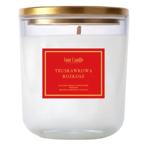 ŚWIECA SOJOWA ZAPACHOWA TRUSKAWKOWA ROZKOSZ 180 ML.- YOUR CANDLE