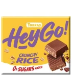 CZEKOLADA MLECZNA CRUNCHY Z CHRUPIĄCYM RYŻEM BEZ DODATKU CUKRU BEZGLUTENOWA 60 G. -TORRAS HeyGo