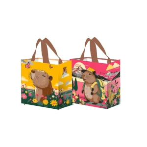 TORBA Z PP MINI KAPIBARA ŻÓŁTO - RÓŻOWA 10 L.
