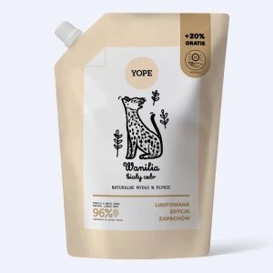 NATURALNE MYDŁO W PŁYNIE DO RĄK WANILIA I BIAŁY CEDR UZUPEŁNIENIE 600 ML. - YOPE