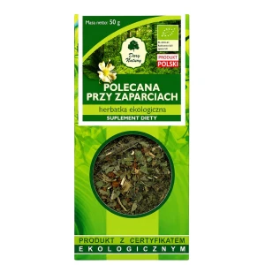 HERBATA POLECANA PRZY ZAPARCIACH EKOLOGICZNA 50 G. - DARY NATURY