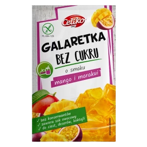 GALARETKA BEZ CUKRU O SMAKU MANGO - MARAKUJA BEZGLUTENOWA 14 G. - CELIKO