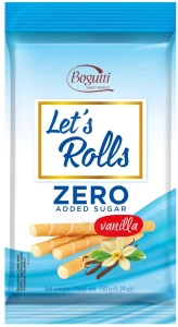 RURKI WAFLOWE WANILIOWE  BEZ DODATKU CUKRU 150 G. - BOGUTTI