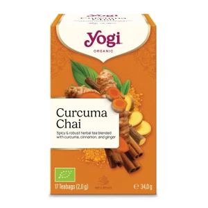HERBATA ZŁOTY CHAI Z KURKUMĄ EKOLOGICZNA - SASZETKI(17 x 2g) -  YOGI TEA