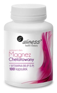 MAGNEZ CHELATOWANY 650 MG + b6 (P-5-P) 100 KAPS. - ALINESS