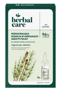 KURACJA W AMPUŁKACH SKRZYP POLNY DO WŁOSÓW BARDZO ZNISZCZONYCH   5x5 ML. - HERBAL CARE