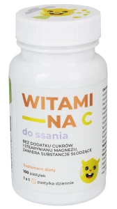 WITAMINA C DLA DZIECI DO SSANIA - 100 PASTYLEK - VISANTO