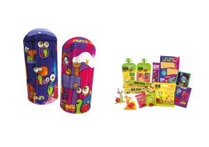 KAPSUŁA: PRZEKĄSKI OWOCOWE Z ZABAWKĄ I NAKLEJKĄ BEZ DODATKU CUKRU 324 g - BOB SNAIL