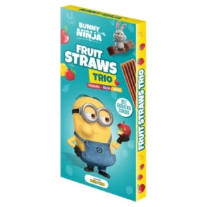 PRZEKĄSKA BUNNY NINJA FRUIT TRIO STRAWS MINIONKI 48 G.